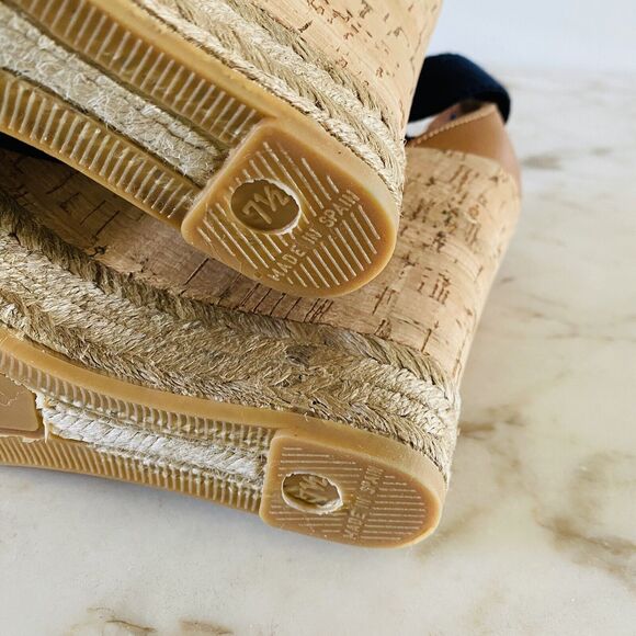 TORY BURCH Solid Denim Blue Espadrille Wedge Platform Sandal - US 7.5 - Picture 11 of 11